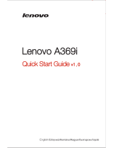 Lenovo A369i Ghid de inițiere rapidă
