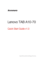Lenovo A10-70 Ghid de inițiere rapidă