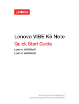 Lenovo Vibe K5 Note Ghid de inițiere rapidă