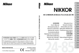 Nikon AF-S 24-85mm f/3.5-4.5G ED VR Nikkor Manualul proprietarului