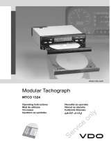 VDO MODULAR TACHOGRAPH MTCO 1324 Operating Instructions Manual