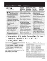 Eaton CurrentWatch EGF series - N.O. or N.C. SPST latching relay output Manualul proprietarului