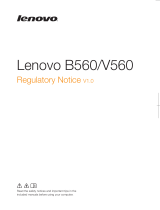 Lenovo B560 Regulatory Notice