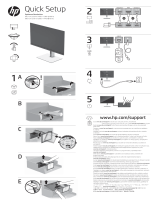 HP E27u G4 QHD USB-C Monitor Ghid de inițiere rapidă