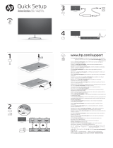 HP M27fq QHD Monitor Ghid de inițiere rapidă