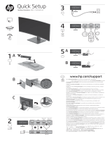 HP Z38c 37.5-inch Curved Display Ghid de inițiere rapidă