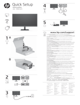 HP X27q QHD Gaming Monitor Ghid de inițiere rapidă