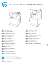HP Color LaserJet Managed MFP E67650 series Ghid de instalare