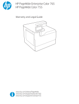 HP PageWide Enterprise Color 765 Printer series Manualul utilizatorului