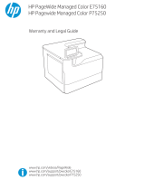 HP PageWide Managed Color E75160 Printer series Manualul utilizatorului