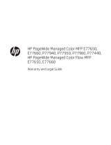HP PageWide Managed Color MFP P77960 Printer series Manualul utilizatorului