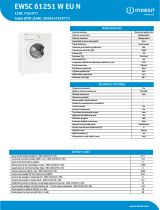 Indesit EWSC 61251 W EU N Product data sheet