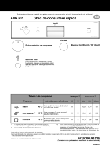 Whirlpool ADG 635 WH Program Chart