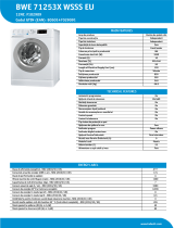 Indesit BWE 71253X WSSS EU Product data sheet