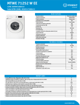 Indesit MTWE 71252 W EE NEL Data Sheet