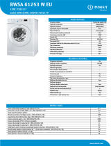 Indesit BWSA 61253 W EU Product data sheet