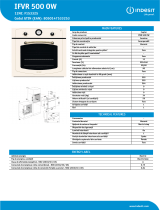 Indesit IFVR 500 OW Product data sheet