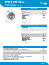 Indesit BWE 91484X WS EU N NEL Data Sheet