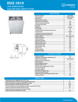 Indesit DSIE 2B19 NEL Data Sheet