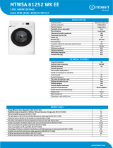 Indesit MTWSA 61252 WK EE NEL Data Sheet