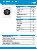 Indesit MTWSA 61252 WK EE Product data sheet