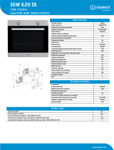 Indesit IGW 620 IX Product data sheet