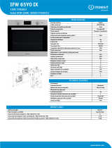 Indesit IFW 65Y0 IX Product data sheet