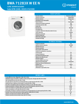 Indesit BWA 71283X W EE N NEL Data Sheet