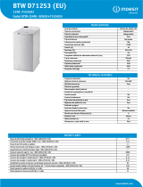 Indesit BTW D71253 (EU) Product data sheet