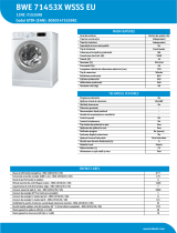 Indesit BWE 71453X WSSS EU Product data sheet