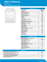 Indesit TDFP 57BP96 EU Product data sheet