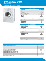 Indesit BWA 81283X W EU Product data sheet