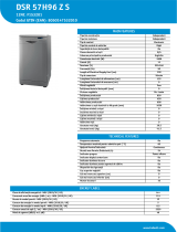 Indesit DSR 57H96 Z S Product data sheet