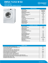 Indesit BWSA 71253 W EU Product data sheet