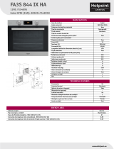 HOTPOINT/ARISTON FA3S 844 IX HA Product data sheet