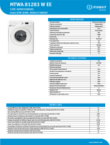 Indesit MTWA 81283 W EE NEL Data Sheet