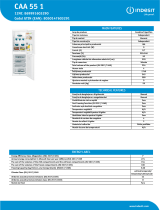 Indesit CAA 55 1 NEL Data Sheet