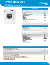 Indesit MTWSA 61252 W EE Product data sheet