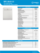 Indesit DFE 1B19 13 NEL Data Sheet