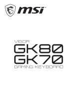 MSI VIGOR GK70 RED Manualul proprietarului