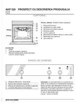 Whirlpool AKP 520 NB Program Chart