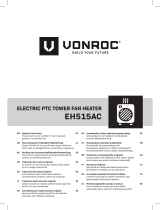 Vonroc EH515AC Electric PTC Tower Fan Heater Manual de utilizare