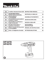 Makita HP347D Cordless Hammer Driver Drill Manual de utilizare