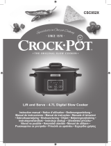 Crock-Pot CROCK POT CSC052X 4.7L Digital Slow Cooker Manual de utilizare