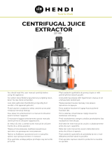 Hendi 221105 Centrifugal Juice Extractor Manual de utilizare