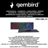 Gembird KBS-UML-01 3-in-1 Backlight Desktop Set Manual de utilizare