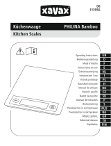 Xavax 113956 PHILINA Bamboo Kitchen Scales Manual de utilizare