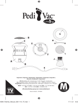 Pedi Vac Rechargeable Electronic Foot File and Callus Remover Kit Manual de utilizare