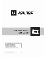 Vonroc ET503DC Cordless Tacker Manual de utilizare