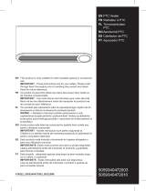 screwfix 5059340472003 Wall-Mounted PTC Heater Manual de utilizare